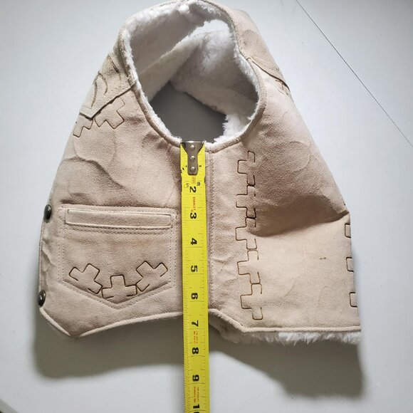 Suede Western Horse Kids Vest -Vintage - No Label- shipping incl - Picture 13 of 16
